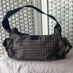 Ralph Lauren Vintage Houndstooth Pattern Hobo Bag